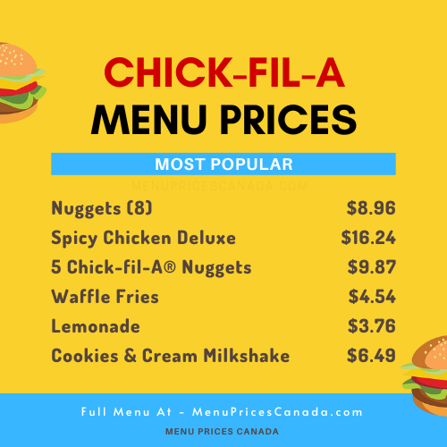 ChickfilA Menu & Prices in Canada 2024 Menu Prices Canada